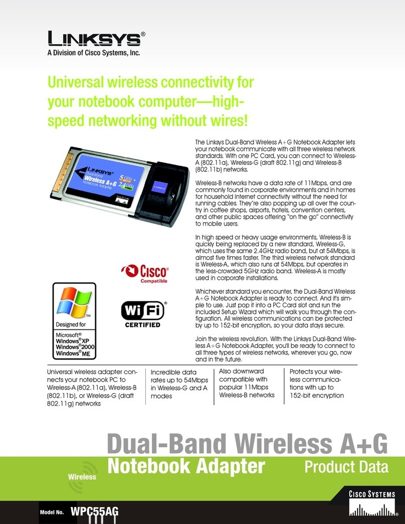 Linksys WPC55AG Product data
