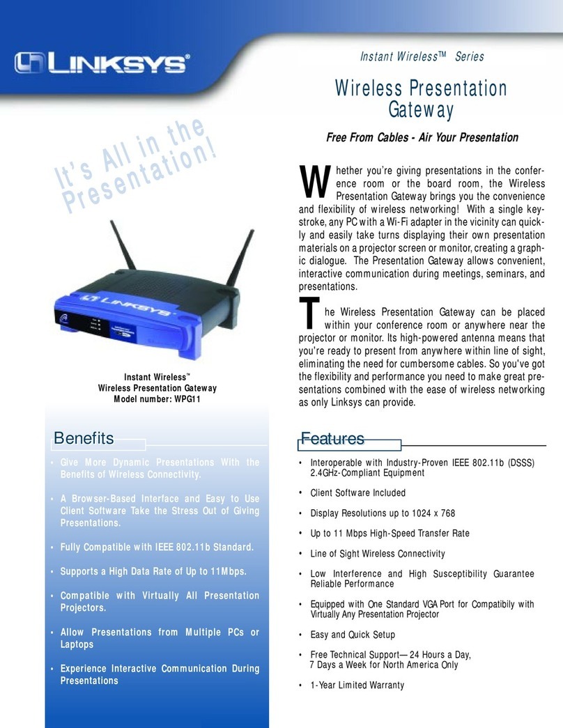 Linksys WPG11 User manual