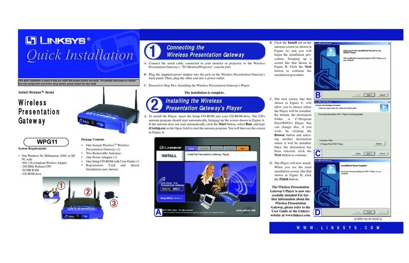 Linksys WPG11 Original operating instructions Linksys WPG11 Original operating instructions