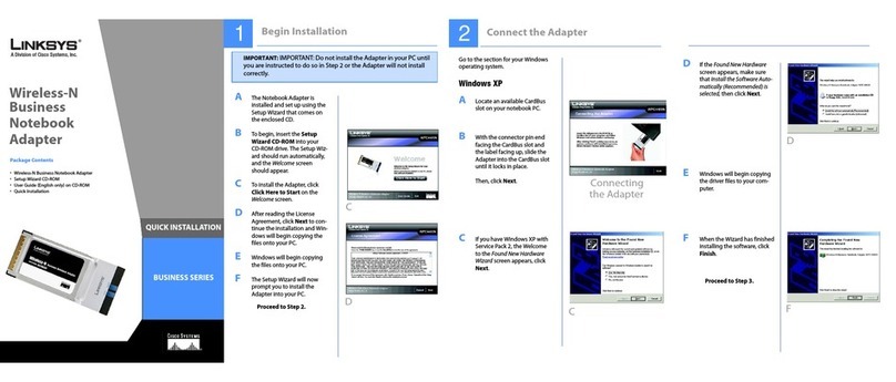Linksys WPC4400N Quick installation
