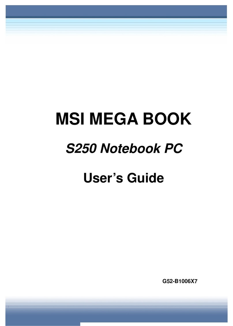 MSI MEGA BOOK  S250 user guide