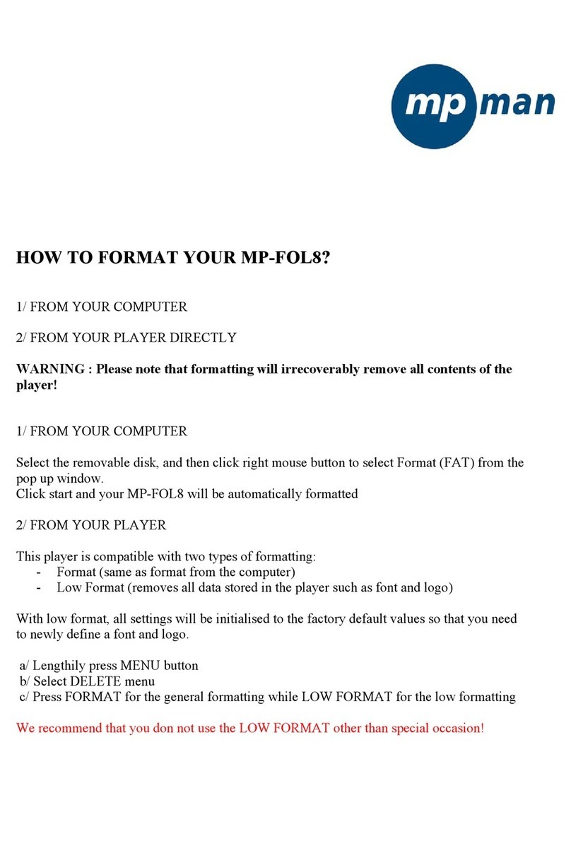 MP-Man MP-FOL8 supplementary guide