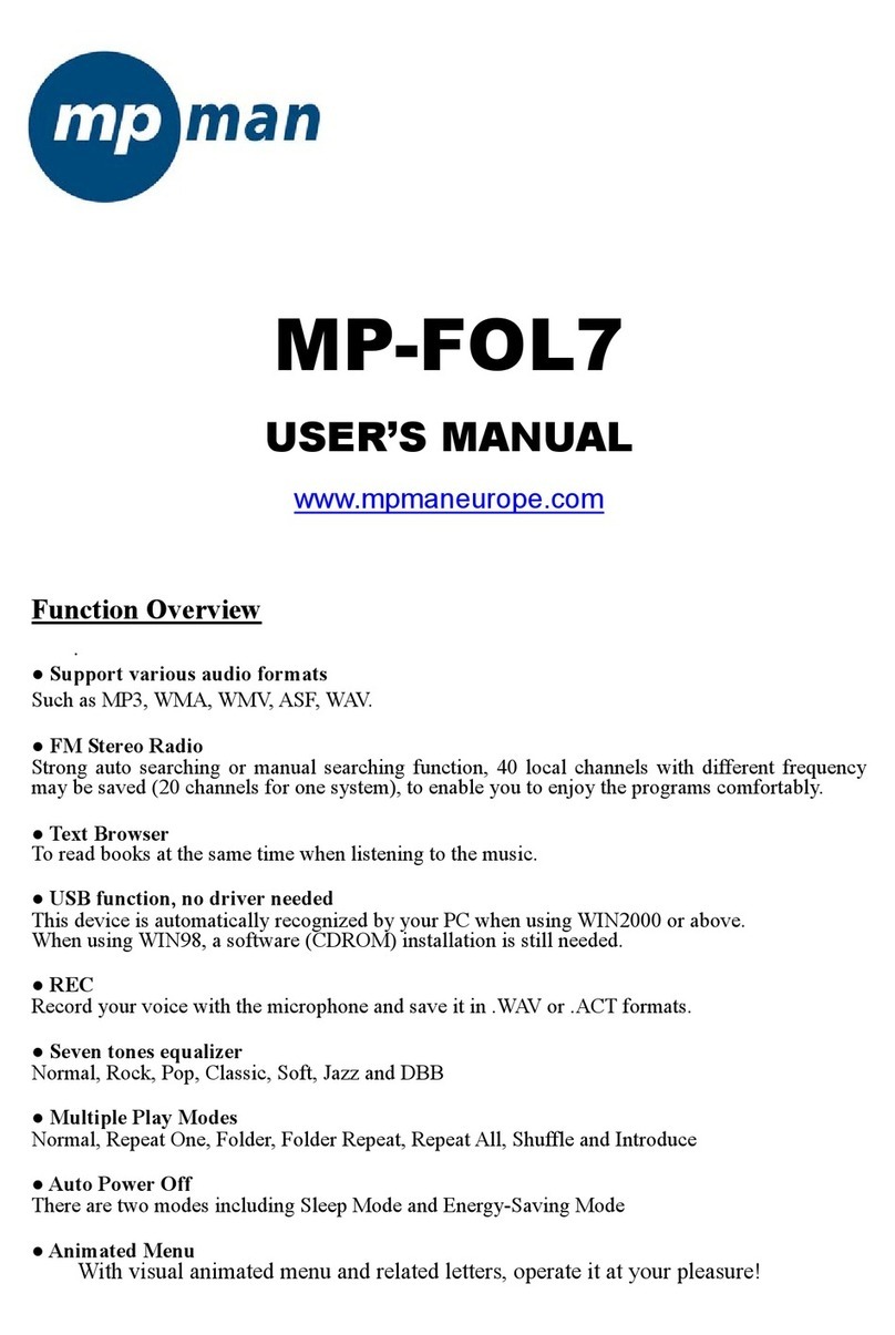 MP-Man MP-FOL7 User manual