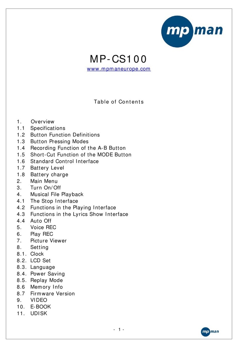MP-Man MP-CS100 User manual