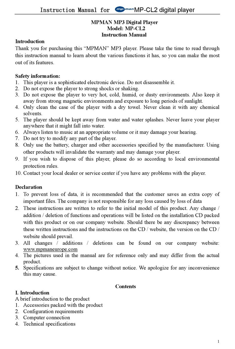 MP-Man MP-CL2 instruction manual