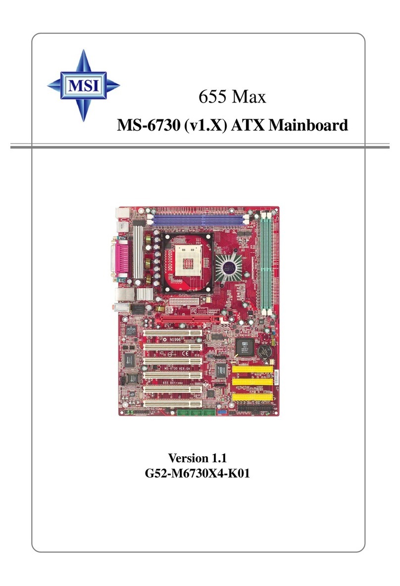 MSI 655 Max User manual