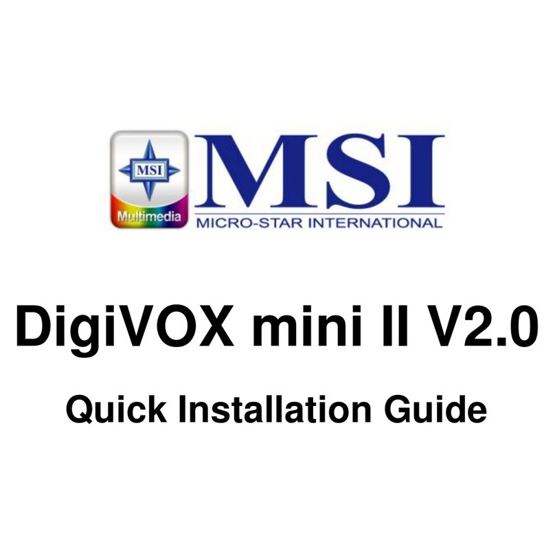 MSI DigiVOX mini II Quick installation guide
