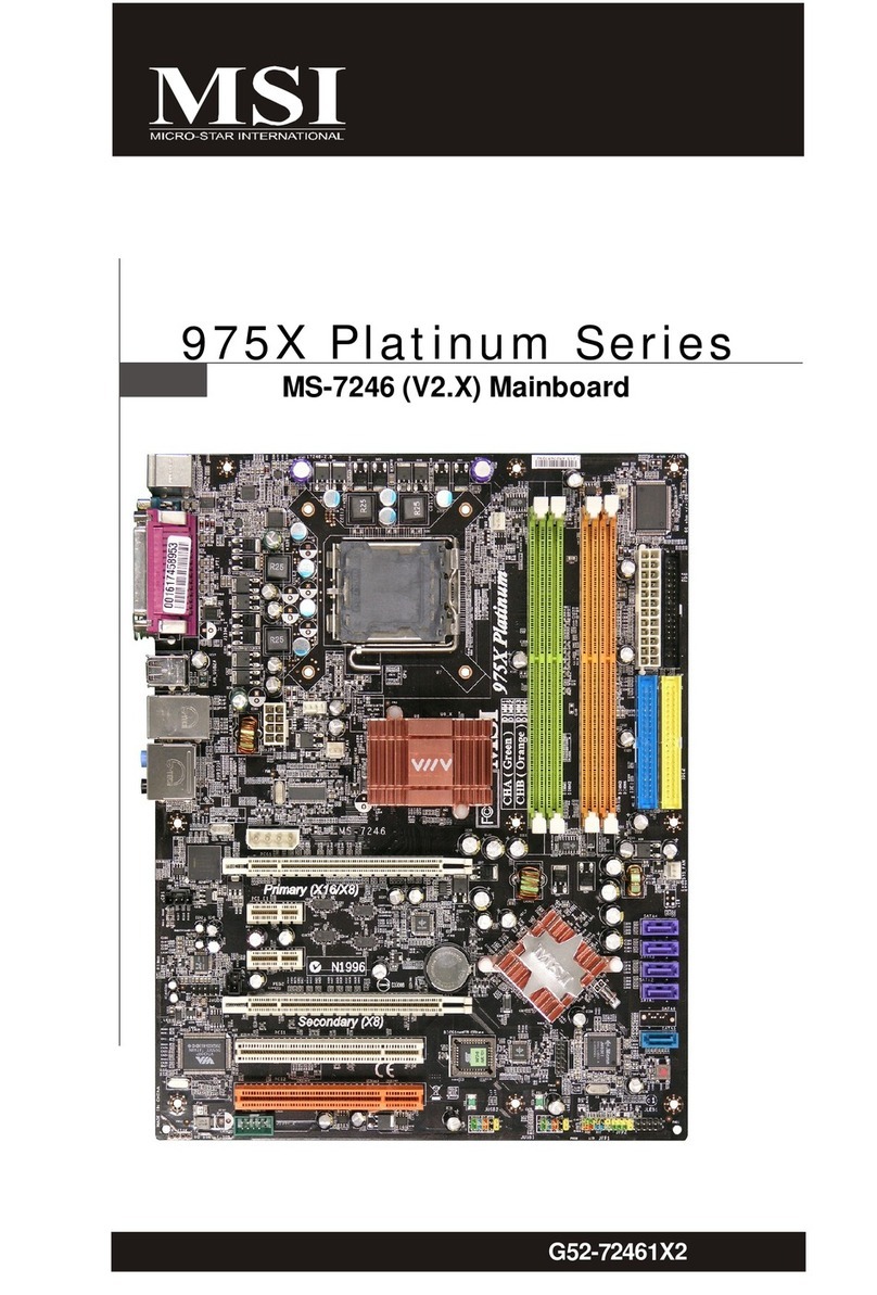 MSI 975X Platinum Series User manual