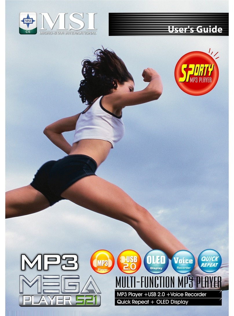 MSI Mega Player 521 256MB User manual