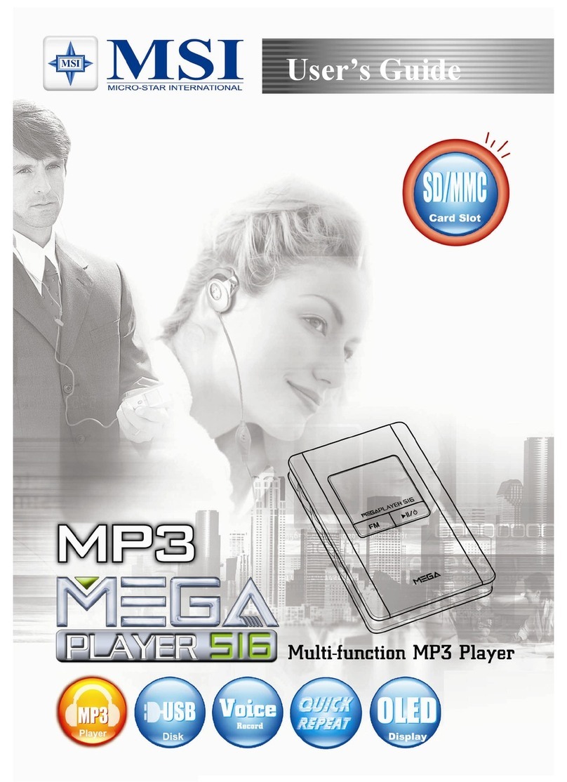 MSI Mega Player 516 user guide