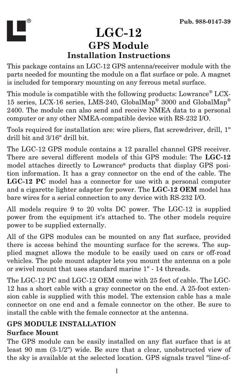 Lowrance LGC-12S installation instructions