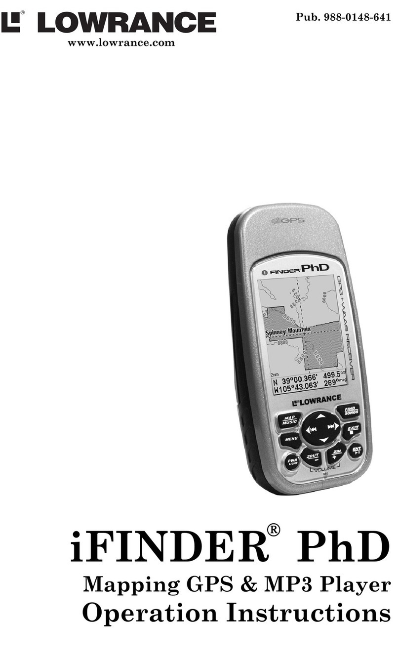 Lowrance iFINDER PhD Operation instructions
