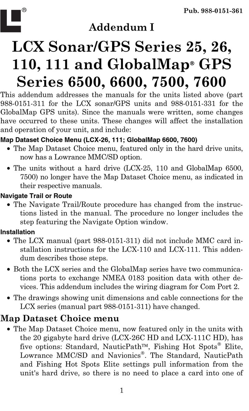 Lowrance GlobalMap 6500C Addendum