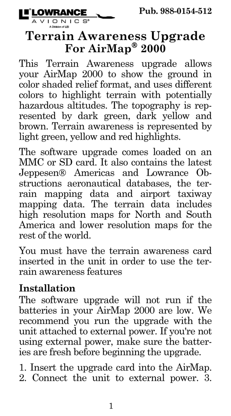 Lowrance AirMap 2000c supplementary guide