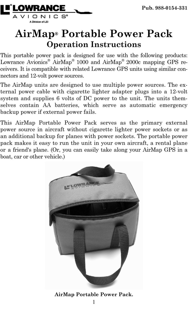 Lowrance 1000 Operation instructions
