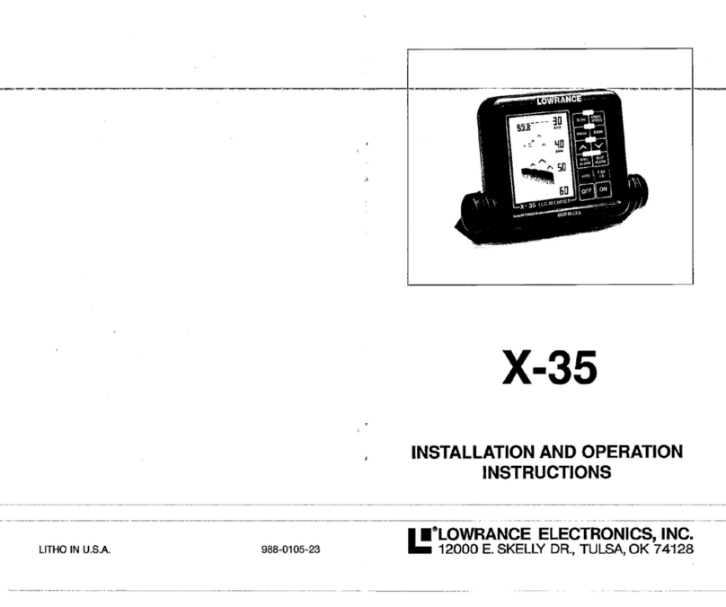 Lowrance X-35 Install and operation instructions