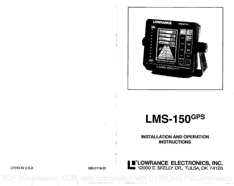Lowrance LMS-150 GPS Installation and operation instructions