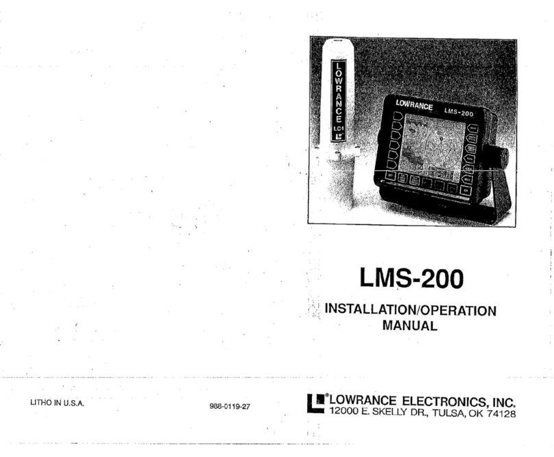 Lowrance LMS-200 Installation & operation manual