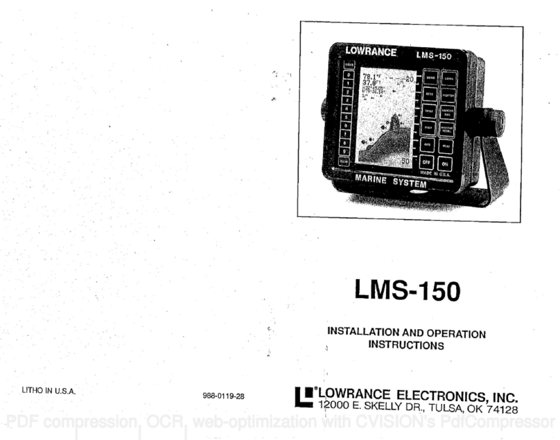 Lowrance LMS-150 Installation and operation instructions