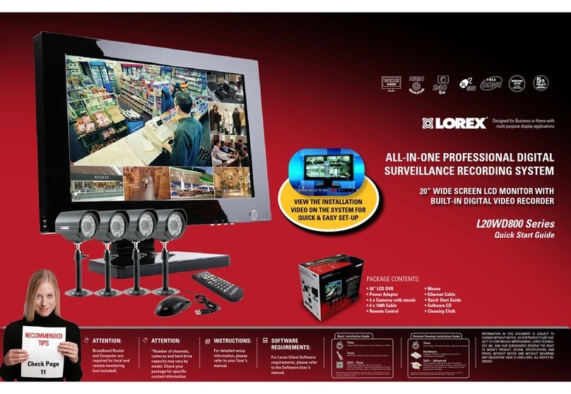 Lorex L20WD800 Series User manual
