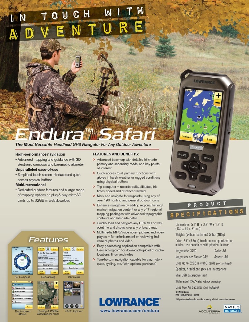 Lowrance Endura Safari Specifications