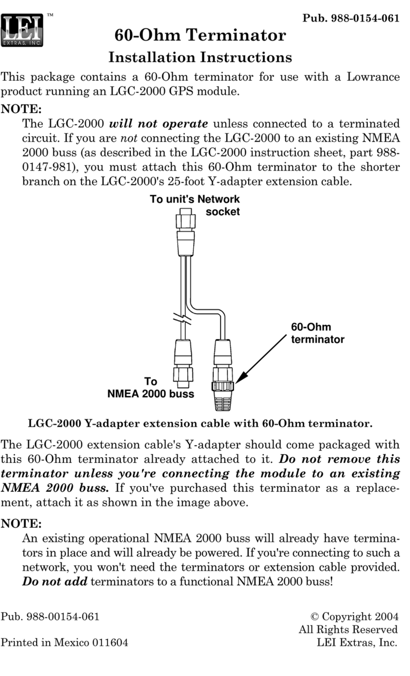 LEI Extras 60-Ohm Terminator installation instructions