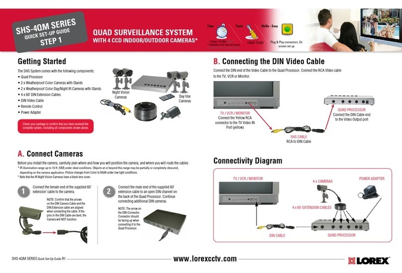 Lorex SHS-4QM Series Quick setup guide