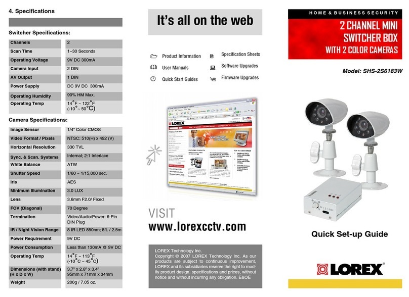 Lorex SHS-2S6183W User manual Lorex SHS-2S6183W User manual