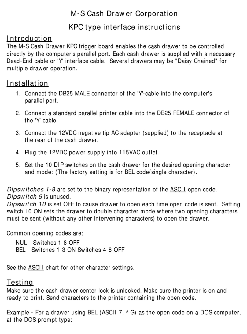 M-S Cash Drawer EP-125KPC User manual