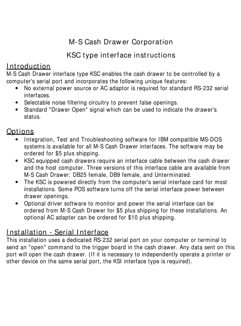 M-S Cash Drawer EP-125KSC instructions