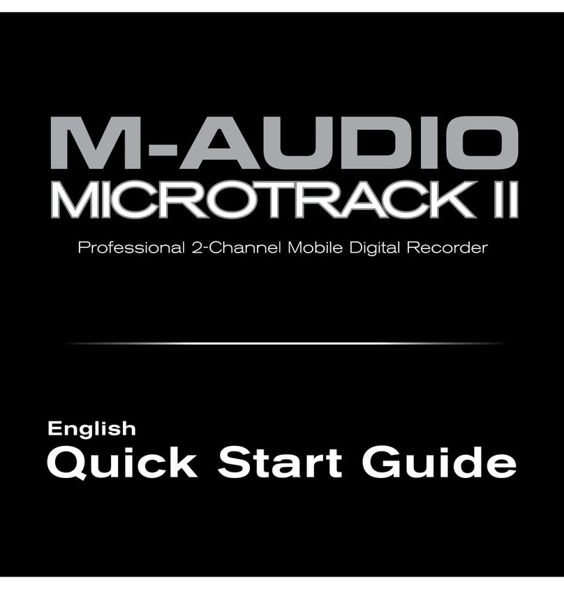 M-Audio MicroTrack II User manual