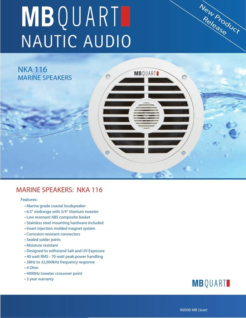 MB QUART NKA116 Owner's manual