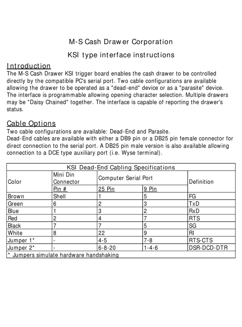 M-S Cash Drawer EP-125KSI User manual