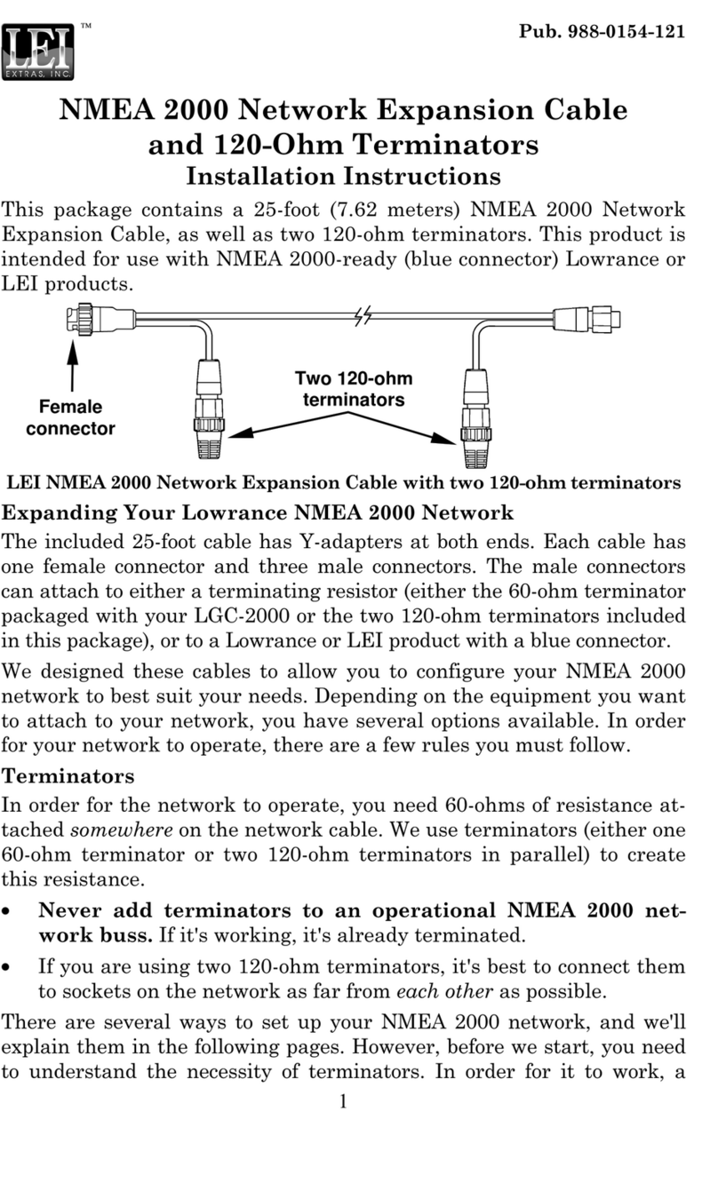 LEI Extras Extension Cable and 120-Ohm Terminator installation instructions LEI Extras Extension Cable and 120-Ohm Terminator installation instructions
