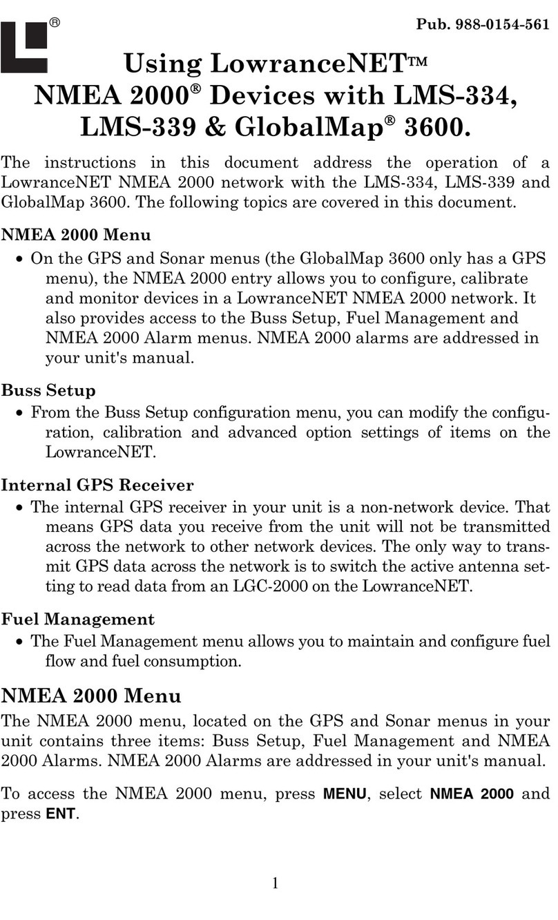 Lowrance GlobalMap 3600 user guide