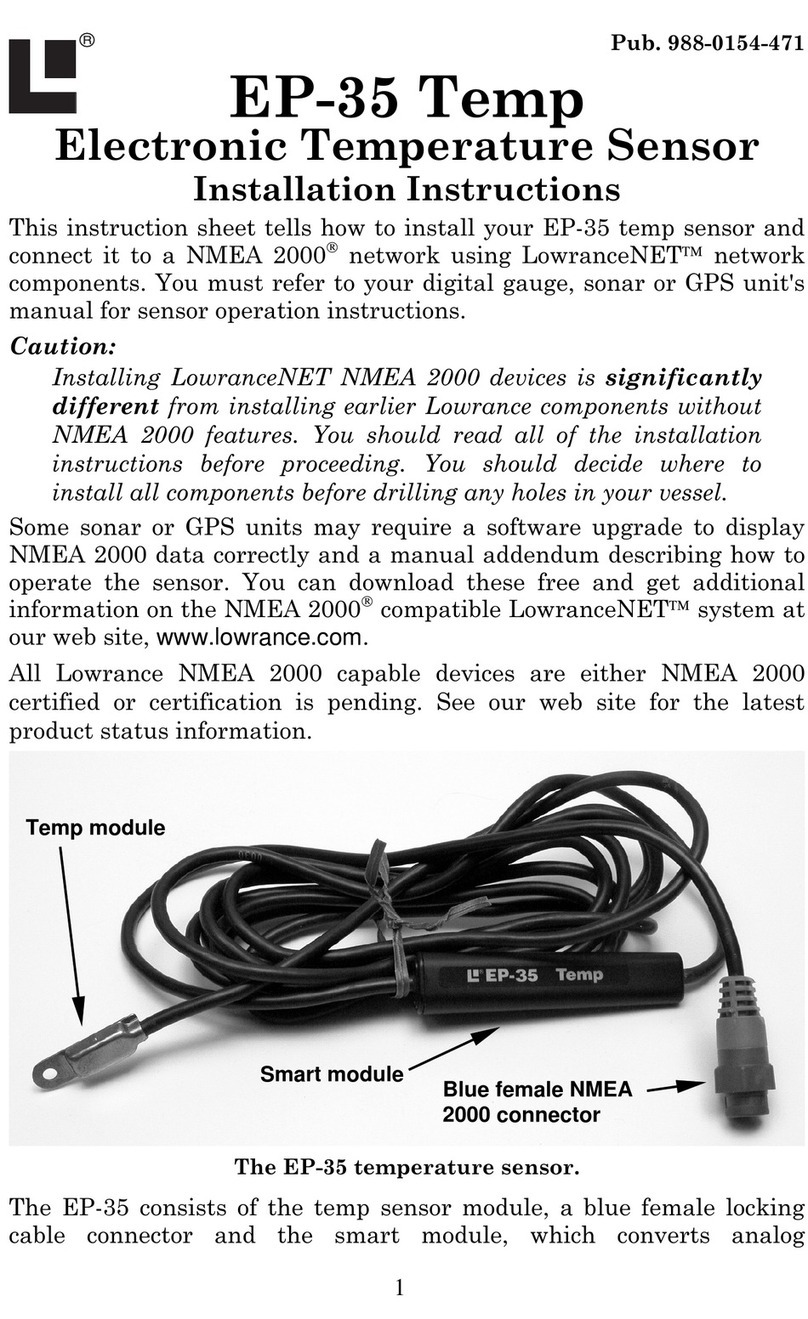Lowrance EP-35 installation instructions
