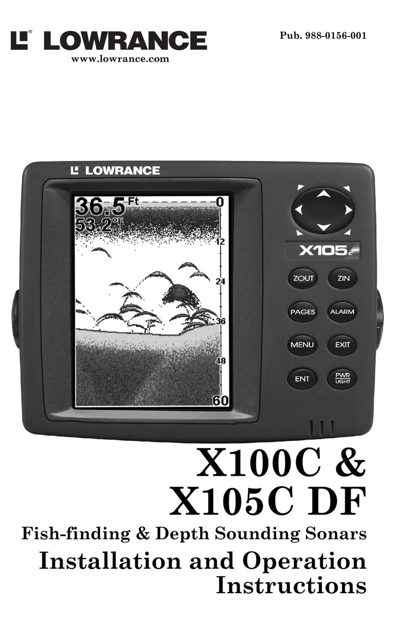 Lowrance X100C Installation and operation instructions