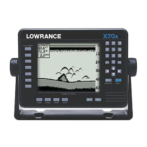 Lowrance X-70A Installation and operation instructions
