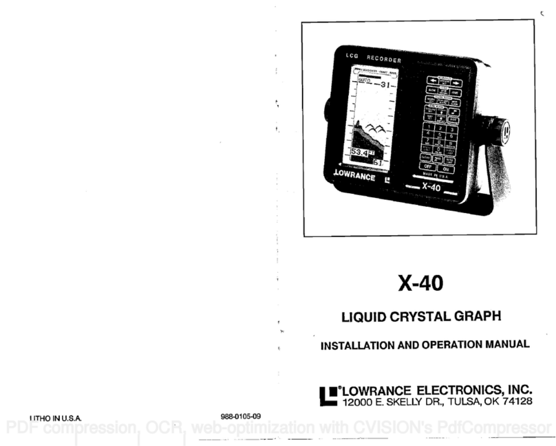 Lowrance X-40 Installating and operation manual