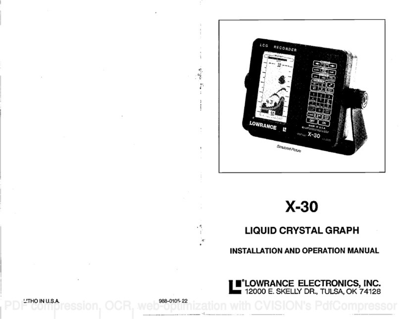 Lowrance X-30 Installating and operation manual