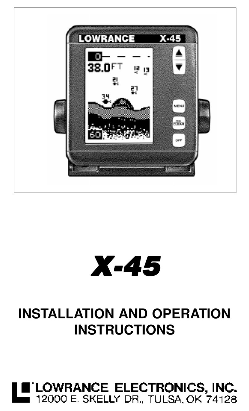 Lowrance X-45 Installation and operation instructions