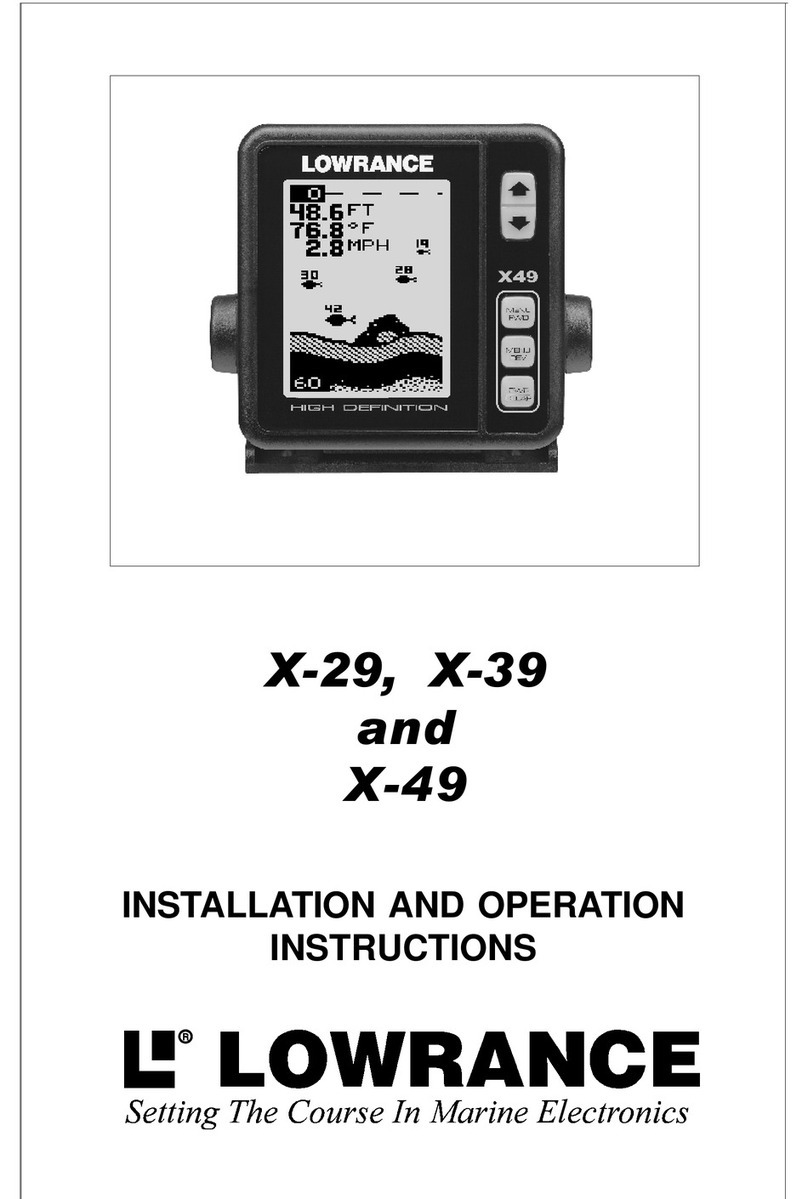 Lowrance X-29 Installation and operation instructions