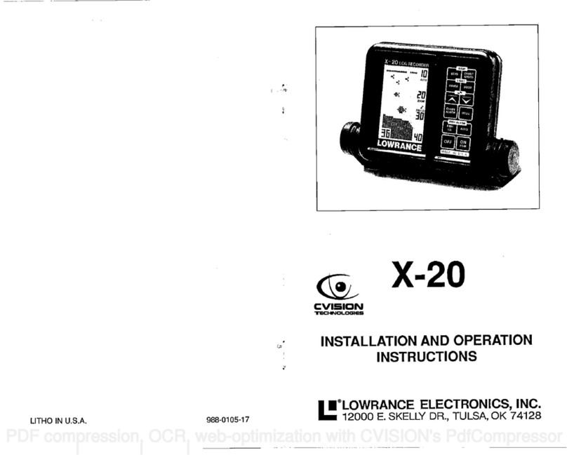 Lowrance X-20 Installation and operating instructions