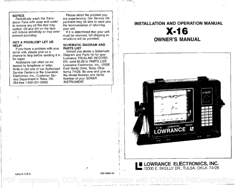 Lowrance X-16 owner's manual
