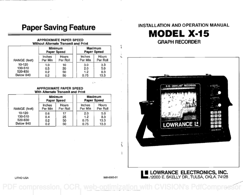 Lowrance X-15 Installation and operation manual