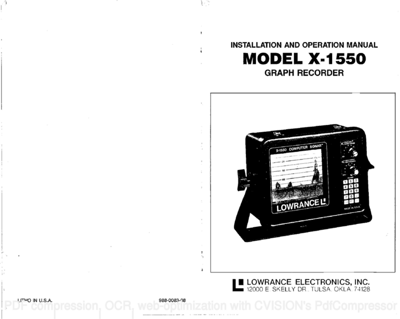Lowrance X-1550 Installating and operation manual