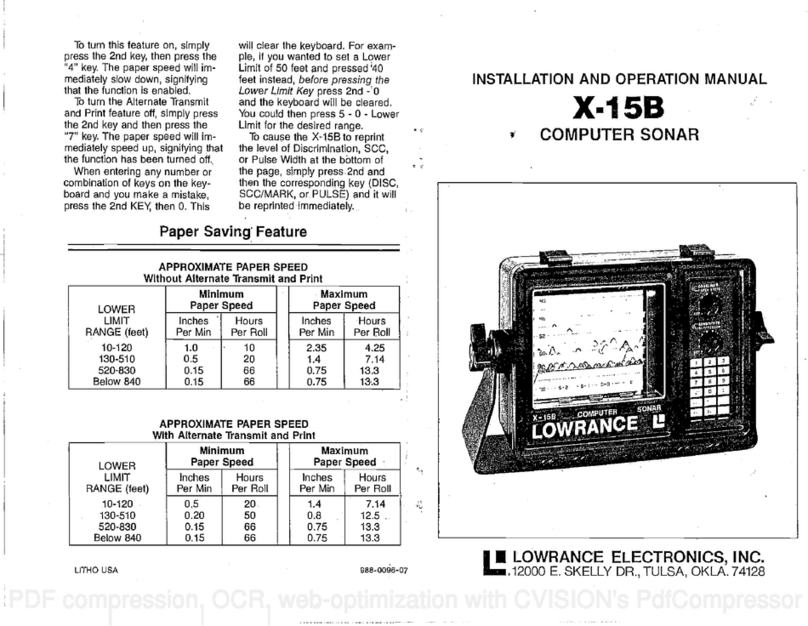 Lowrance X-15B Installating and operation manual