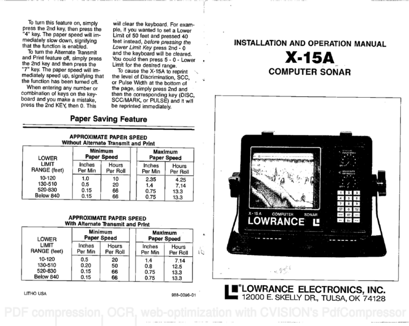 Lowrance X-15A Installating and operation manual