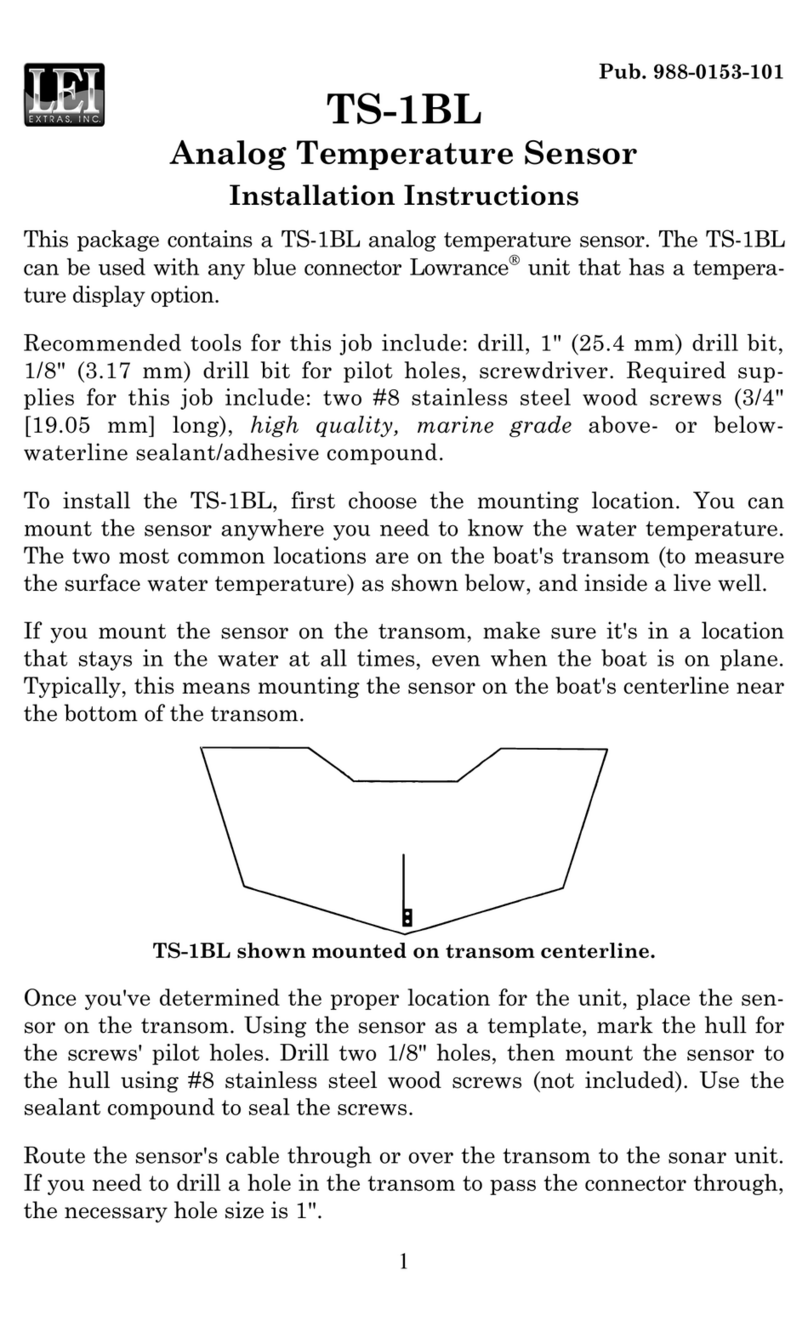 LEI Extras TS-1BL Analog Temp Sensor User manual