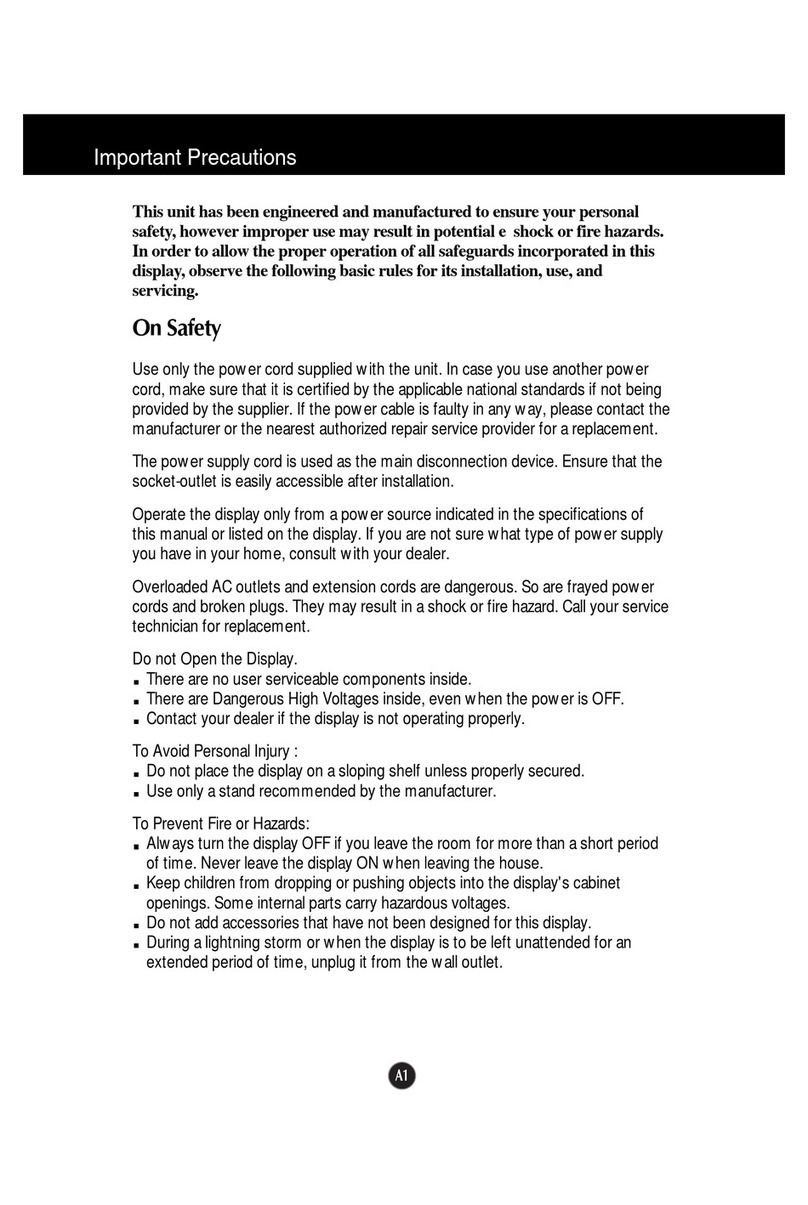 LG Flatron L1710S User manual